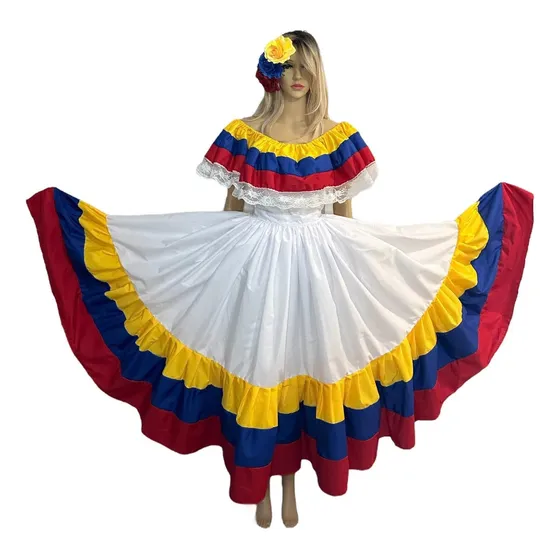 Vestido Tradicional Venezolano Tricolor