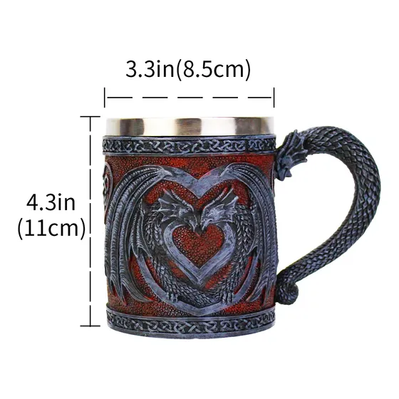 Taza Jarra De Acero Dragones Enamorado Game Of Thrones 420ml