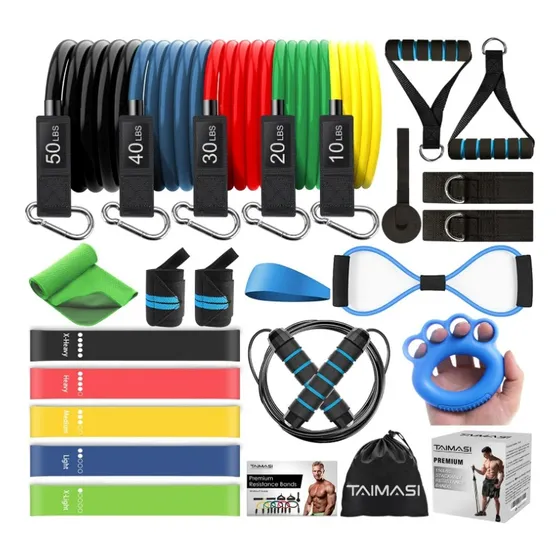 Set Bandas Elasticas Kit Bandas Resistencia Ejercicio 21 Pz