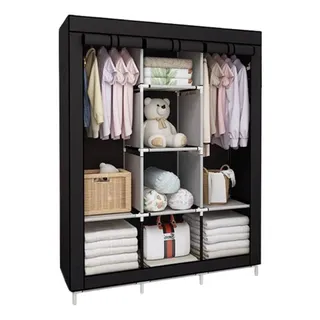 Guarda Roupa DobrĂĄvel PortĂĄtil ArmĂĄrio Organizador Tecido Cor Preto Guarda Roupa DobrĂĄvel PortĂĄtil ArmĂĄrio Organizador Tecido Cor Preto