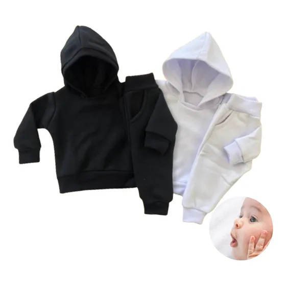  Conjunto Roupa Bebê Moletom Recém Nascido Com Touca