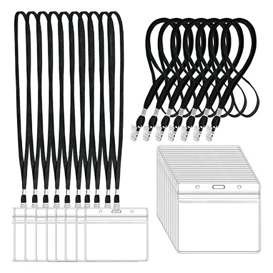 100pcs Fundas De Plástico Transparente Tarjetas De Ide...