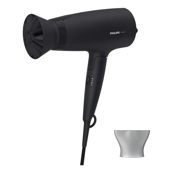 Secador De Pelo Plegable Philips Thermoprotect Bhd308/10 Color Negro