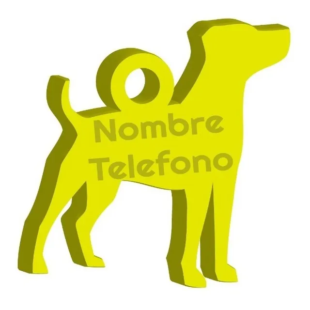 Placa Para Mascota Con Contorno De La Raza Varios Colores