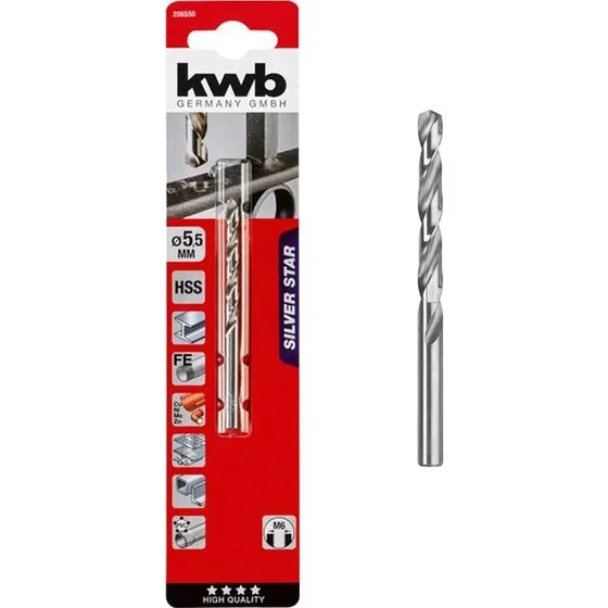 Broca Acero Rápido Hss Silver 5.5mm Kwb