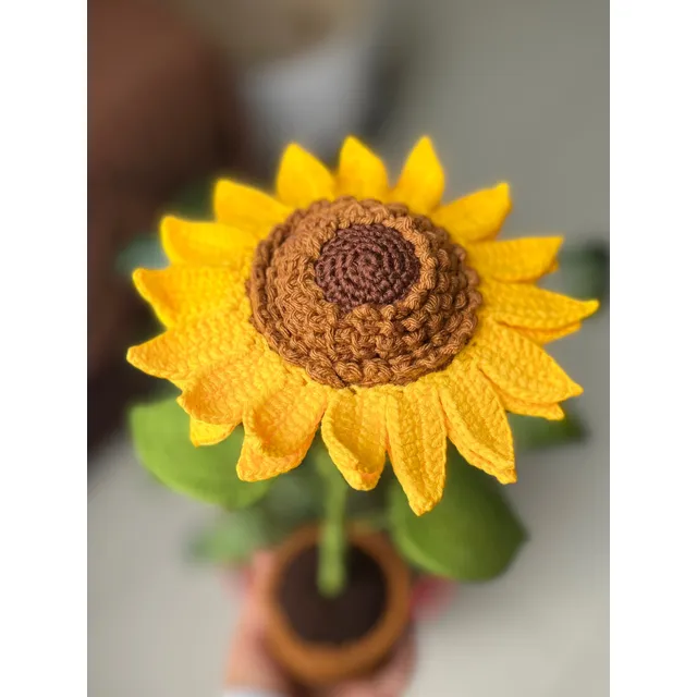Girasol / Muñeca Tejido A Crochet Reversible