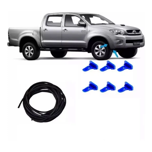 Borracha Moldura Alargado Pchoque Hilux 2001 A 2015 C/grampo
