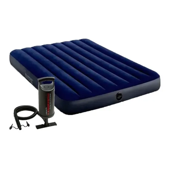 Colchon Inflable 2 Plazas Reforzado Inflador 137x191x25