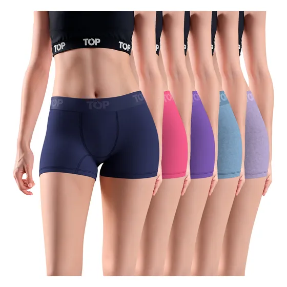 Bóxer Corto Mujer Algodón Pack 5 C1 Top