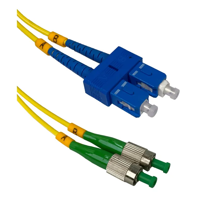 3mt Sc/upc-fc/apc Monomodo Sm Duplex Jumper Cable Fibra 9/12