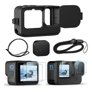 Carcasa Protectora De Silicona Para Gopro Hero 11/10/9 Negra Carcasa Protectora De Silicona Para Gopro Hero 11/10/9 Negra