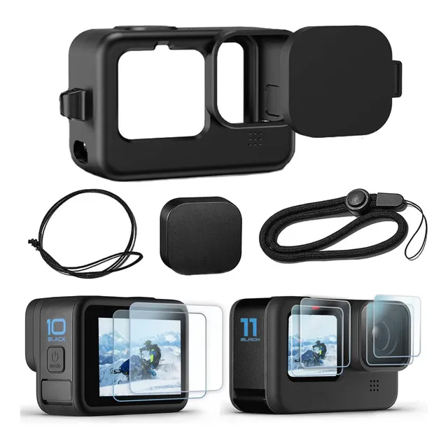 Carcasa Protectora De Silicona Para Gopro Hero 11/10/9 Negra