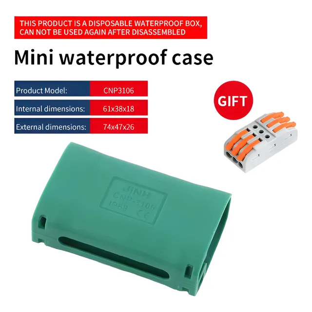 Conector Para Exteriores Sumergible / Impermeable Gel Ipx68 Verde Claro