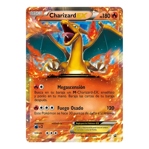Card Pokémon - Charizard Ex Promo Xy17 - Copag Hp/damaged