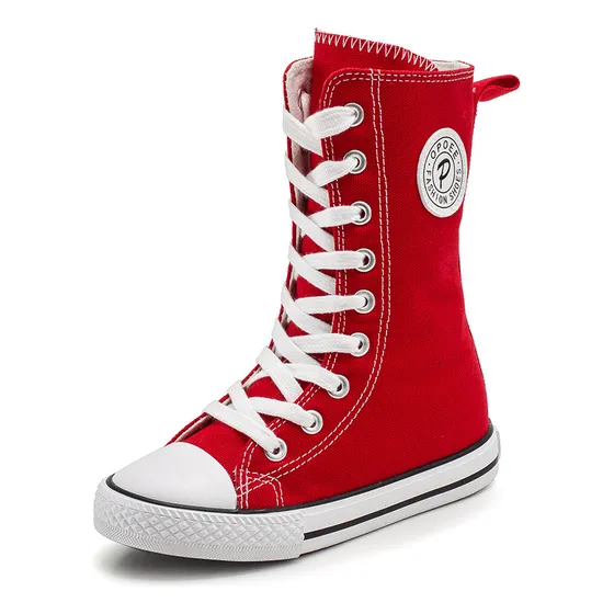 Zapatos De Lona Altos Opoee Zapatillas Transpirables