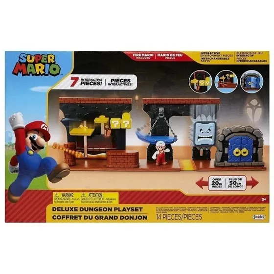 Mario Bros Diorama Xl Deluxe Dungeon Mazmorra 50cm