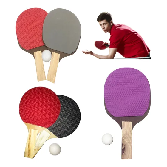 Kit 2 Raquetes Ping Pong E.v.a C/ Bolinha Cabo Madeira