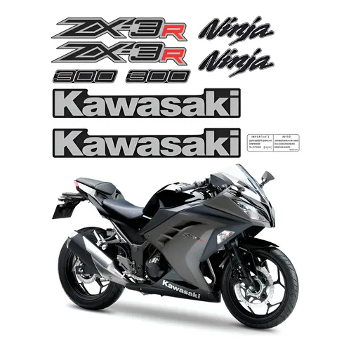 Kit Adesivos Para Kawasaki Ninja Zx-10 86-90 15999 Cor VERMELHO