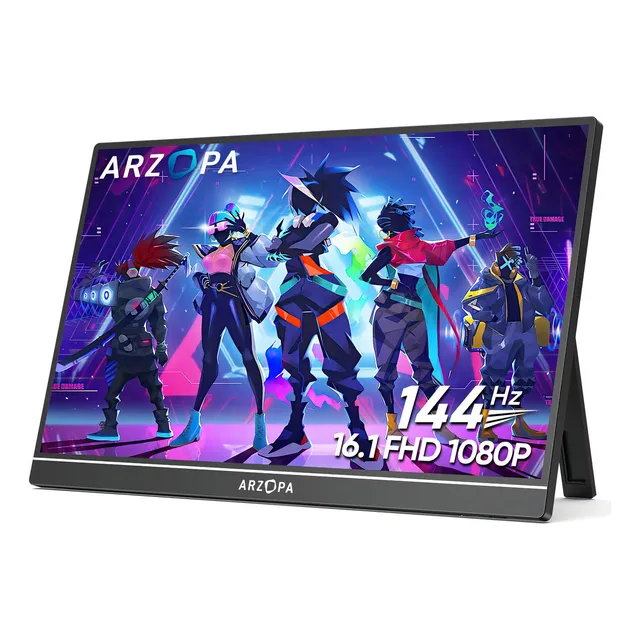 Monitor gamer portátil Arzopa Z1FC de 144 Hz Pantalla de 16" IPS FHD 1080p 5V