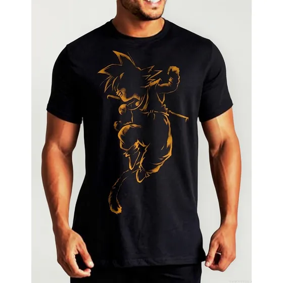 Camiseta Dragon Ball-z Geek Goku Kid Evolução Super Sayajin