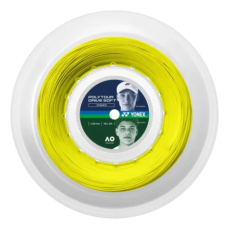 Cuerda Tenis Yonex Poly Tour Drive 16l/1.25mm Amarilla 200m