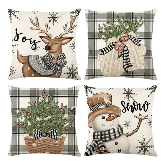 Fronha De Natal Decoração Estampada 45*45cm