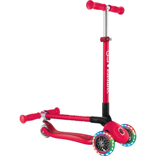 Monopatín Plegable Rojo Con Luces Primo Ligths Globber 