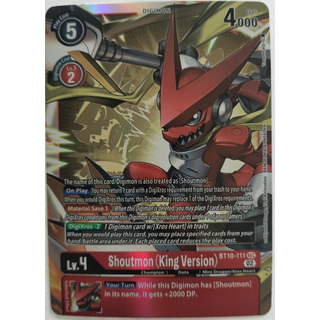 Digimon Tcg Shoutmon Bt10-111 Sec Foil Digimon Tcg Shoutmon Bt10-111 Sec Foil
