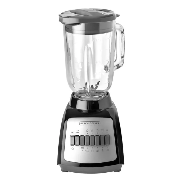 Licuadora Black+Decker Durapro BLBD210G 1.25 L negra con vaso de vidrio 110V