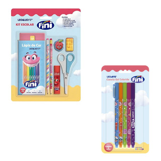 Kit Escolar Fini Com Canetas Em Gel Fini Kit Escolar Fini Com Canetas Em Gel Fini