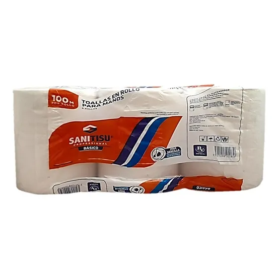 Toalla De Mano En Rollo Sanitisu X 2 Bultos*6
