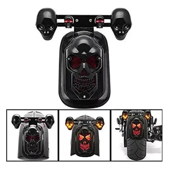 Luz Intermitente De Freno Trasero Con Forma De Calavera De M