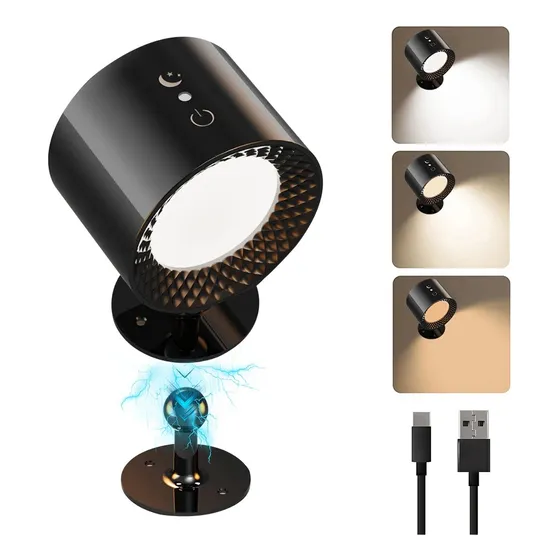 Lámpara Pared Inalambrica Magnética Multiuso Recargable Usb