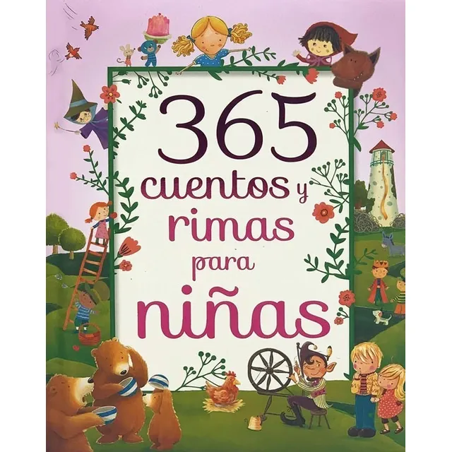 365 Cuentos y Rimas Para Niñas Tapa Dura Acolchada Parragon