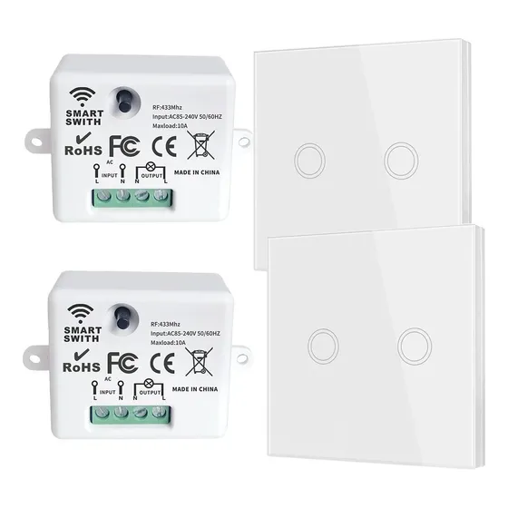 2pz 10a Interruptor De Luz Doméstica Inalámbrico Impermeable