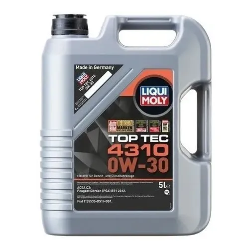 Aceite Liqui Moly Sintético 0w30 Top Tec 4310 5l