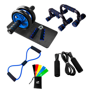 Kit Rueda Abdominal Ab 5 En 1 + Bandas De Resistencia Fit Kit Rueda Abdominal Ab 5 En 1 + Bandas De Resistencia Fit