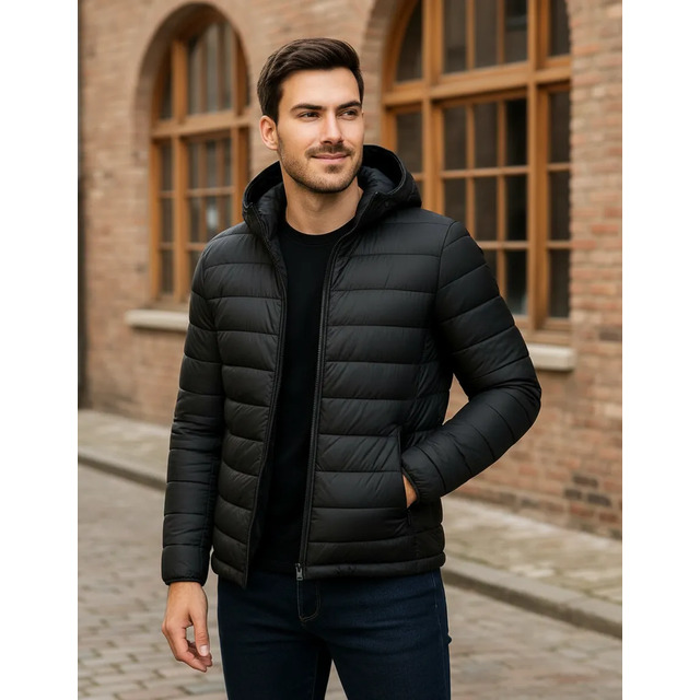 Jaqueta Puffer Masculina Bobojaco Impermeável E Confortável