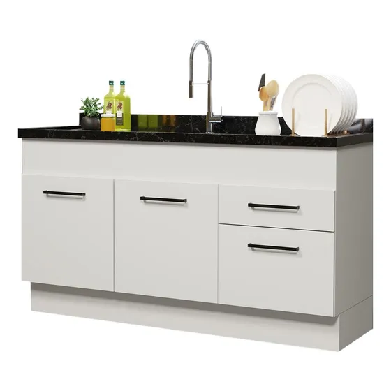 Mueble Madesa Agata 150 Cm 2 Puertas Y 2 Cajones Color Blanco