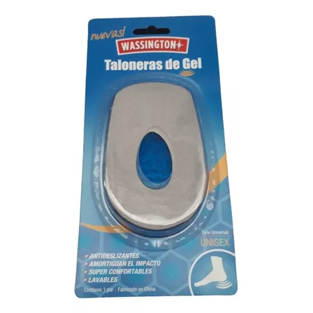 Taloneras Wassington Gel Silicona  Plantilla Deportiva Color Turquesa