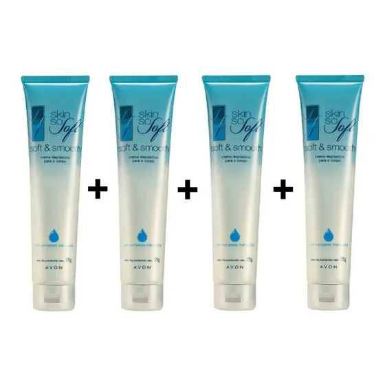 4 Skin So Soft Avon Creme Depilatório Para O Corpo 125g