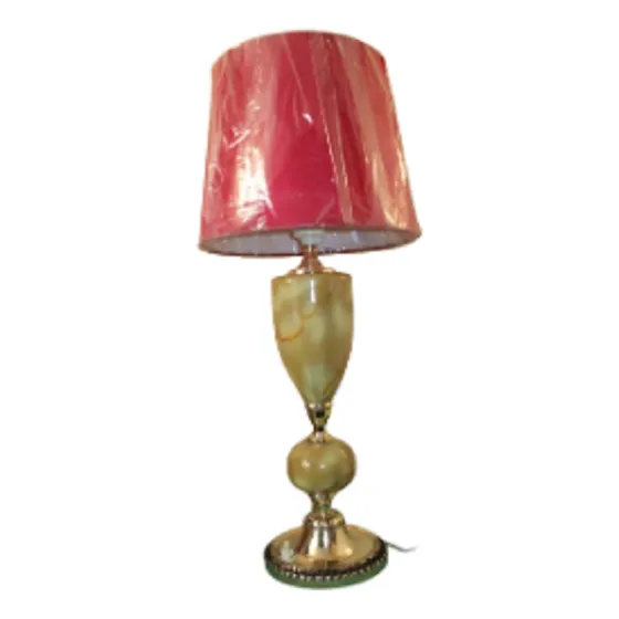 Antigua Lámpara Sobremesa De Bronce, Alto 56 Cms.