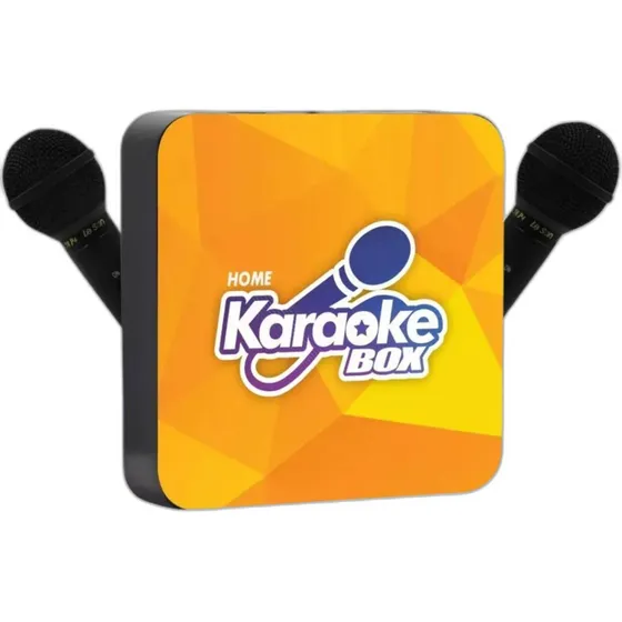 Aparelho De Karaoke Com Sistema Home + 2 Mic + Caixa De Som