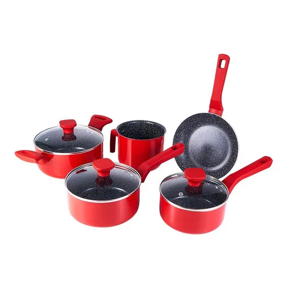 Conjunto De Panelas 5 Peças Pratic Cook Red Mimo Style