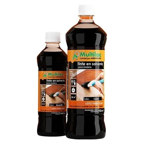 Tinta Para Madera Wengue , Caoba , Negra Haya 