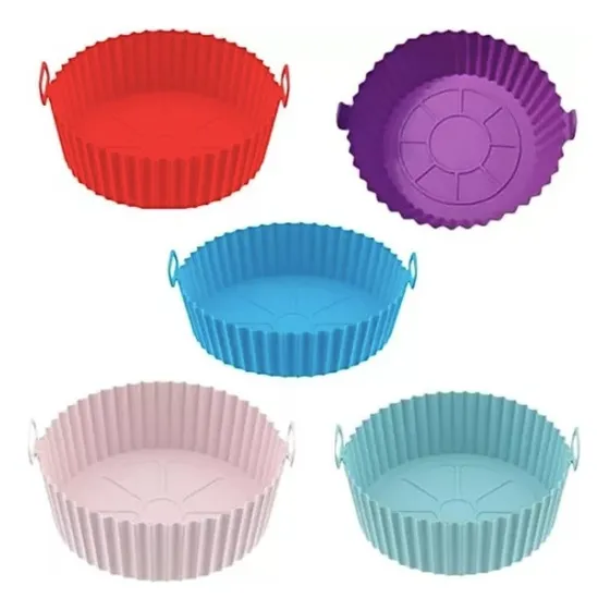 Pack X3 Moldes Silicone Para Air Fryer Bandeja Reutilizable