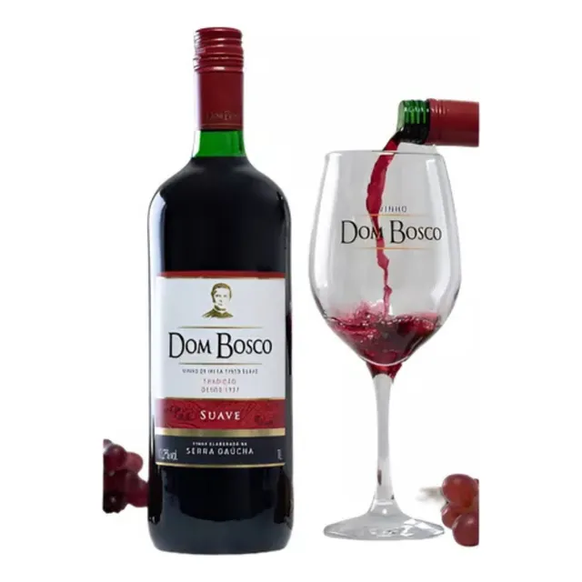 Kit De Vinho Dom Bosco Tinto Suave 750ml