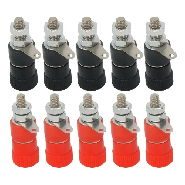 Conector Jack Banana 4mm Rojo Negro  (10 Unidades) 