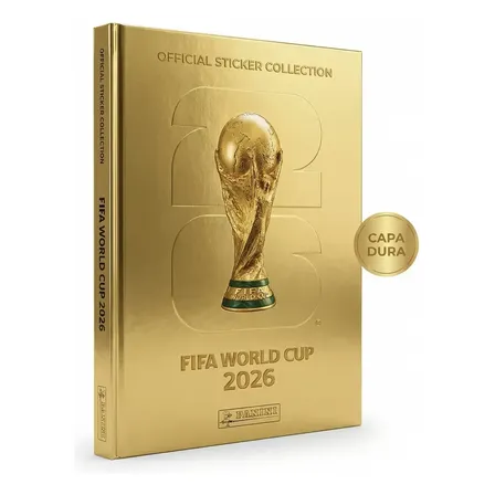 Álbum Copa Do Mundo Ouro Dourado Capa Dura + 140 Figurinhas