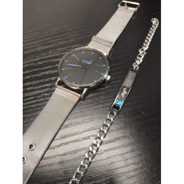 Reloj Pulseras Combo De Moda Casual  De Cuero Regalo